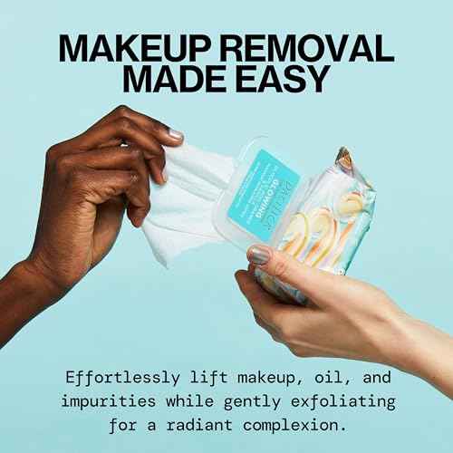Pacifica Makeup Remover Face Wipes - Daily Facial Cleansing & Exfoliating Towelettes - Biodegradable - Organic - w/ Gycolic Acid - Clean Beauty Vegan & Cruelty-Free Dermatologist Tested 30 Count