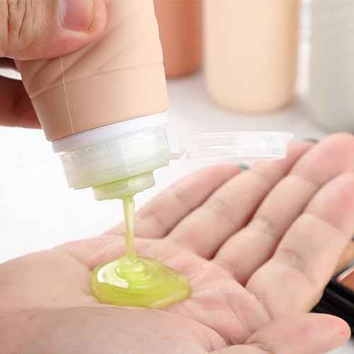 Gemice Travel Bottles for Toiletries, Tsa Approved 3oz Portable Travel Bottles, BPA Free Leak Proof Squeezable Travel Size Containers, Travel Accessories for Shampoo Conditioner Lotion (4 Pack)