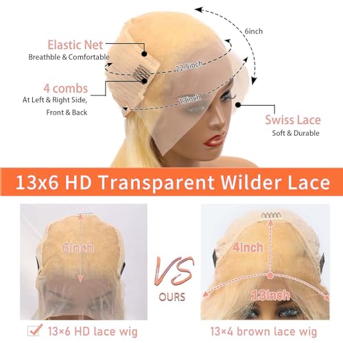 34" 613 Body Wave Lace Front Wig - 13x6 HD Human Hair