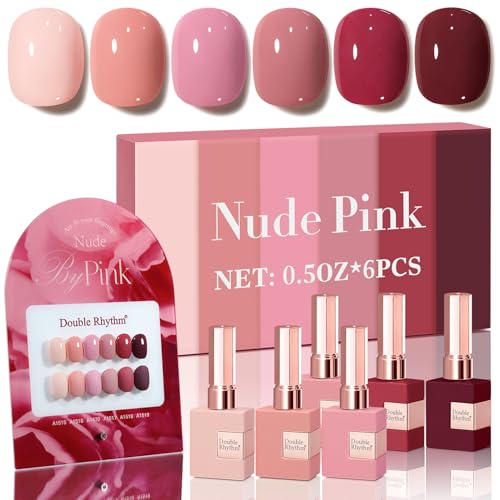 Double Rhythm 6-Piece Gel Nail Polish Set - 15ml Soak Off UV LED Kit