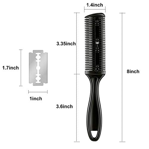Maitys 3-Pack Hair Razor Combs with 10 Replacement Blades – Hair Cutting Tool