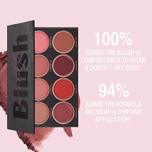 8-Color Blush Palette - Powder & Cream Blush Set
