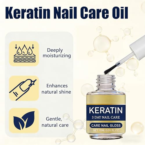 Loobexery Keratin Nail & Cuticle Oil - 2pcs Moisturizing with Aloe Vera & Lavender