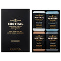 Mistral Men¡¯s Luxury Bar Soap for Men | Gift Set (4 x 8.8 oz) ? Grey Lavande, Cedarwood Marine, Teak Wood, Black Amber | Moisturizing, Triple-Milled Natural Soap for Men - Made in France