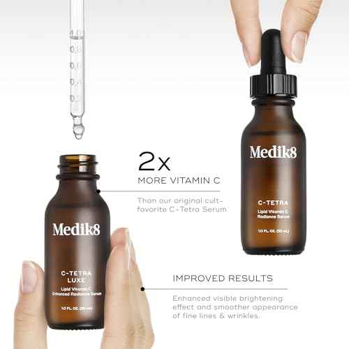 Medik8 C-Tetra Luxe - Balancing Vitamin C Serum For Face - Smooths Fine Lines and Wrinkles - Face Serum with Squalane - Vegan and Gluten Free - 1.0 oz