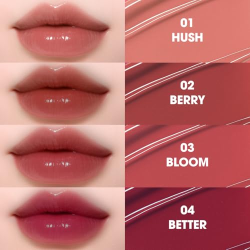 INTWONI Glassy Glow Lip Stain Tint 02 Berry Long Lasting Lip Velvet