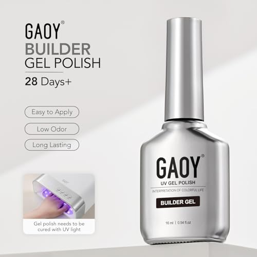 GAOY Builder Gel for Nails - Milky Jelly White Extension & Strengthener, 16ml