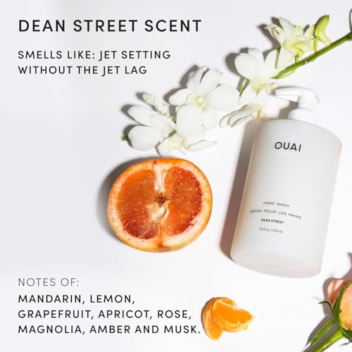 OUAI Dean Street Hand Wash - Exfoliating Liquid Soap, 16 Fl Oz