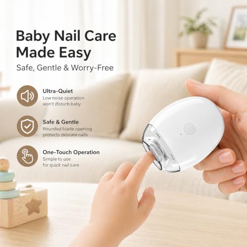 Electric Nail Clipper with LED Light - 3-Speed Automatic Trimmer for Seniors and Kids