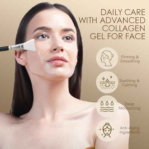 Microcurrent Conductive Gel Hydrating Collagen Leave-On Primer for Face Conductivity Gel with Hyaluronic Acid Snail Mucin Centella Asiatica Fragrance-Free Paraben-Free Work with Facial Device