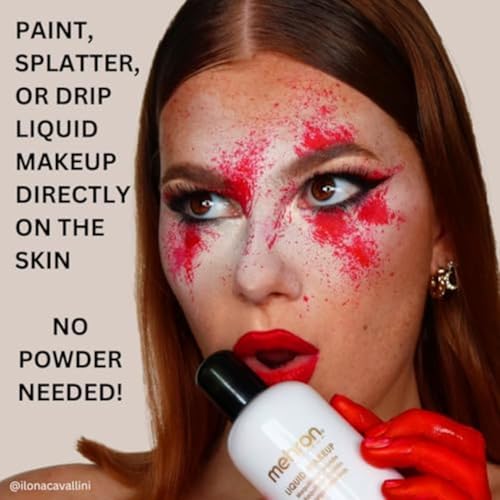 Mehron Liquid Makeup 1oz Black | Face & Body Paint