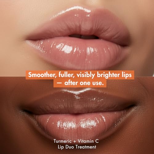 Turmeric Lip Scrub & Vitamin C Oil Set – Natural Exfoliator