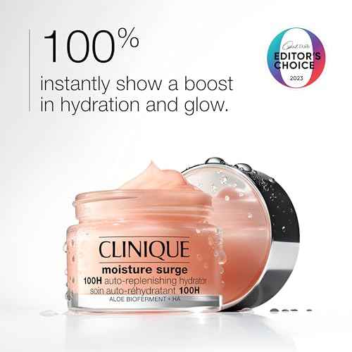 Clinique Moisture Surge 100H Auto-Replenishing Hydrator Oil Free Face Moisturizer | With Hyaluronic Acid, Aloe Bioferment and Vitamins C + E | For All Skin Types | Hydrating + Moisturizing