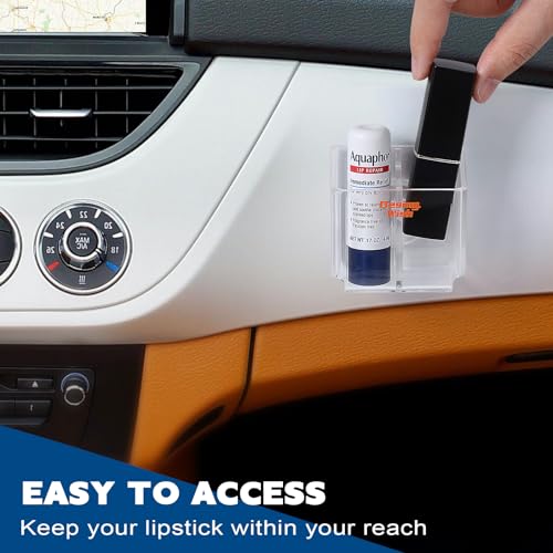 Acrylic Chapstick Holder Set of 2 - Car & Home Lip Balm Storage
