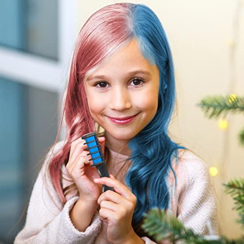 Washable Temporary Hair Chalk Comb for Kids - Red, White, Blue