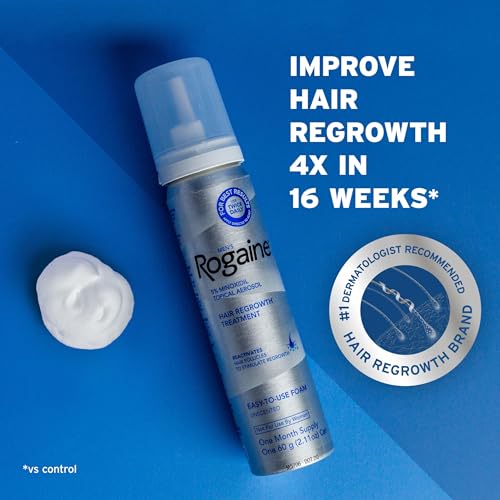 Men's Rogaine 5% Minoxidil Foam for Hair Loss and Hair Regrowth, Topical Treatment for Thinning Hair, 3-Month Supply