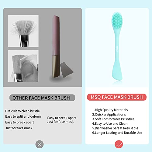MSQ Silicone Face Mask Brush 2-Pack | Soft Facial Cleanser