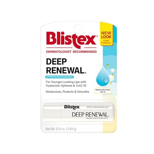 Blistex Deep Renewal Lip Protectant Sunscreen Balm, 0.13 Ounces (3.69g) (Value Pack of 12)
