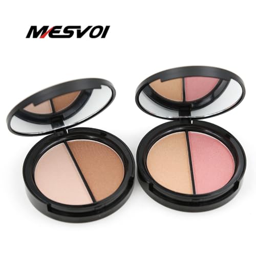 Metallic Shimmer Highlighter Powder - Chrome Effect Dual Shade