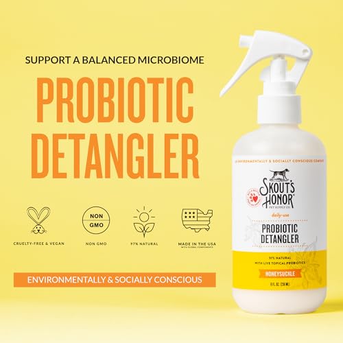 Skout's Honor Probiotic Pet Detangler Spray - 8oz Hydrating Formula