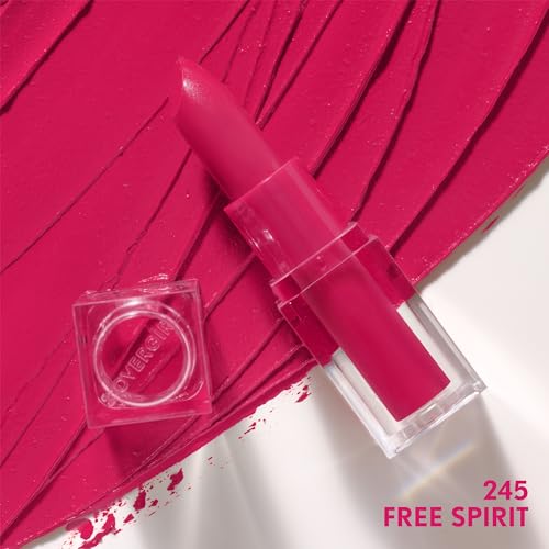 COVERGIRL Clean Lip Color, Free Spirit, Satin Finish, Squalane, Avocado & Aloe, Carmine-Free, Non-Drying, 0.12oz (Pack of 2)