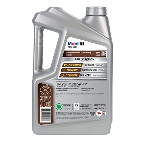 Mobil 1 Truck & SUV Full Synthetic Motor Oil 0W-20, 5 Quart