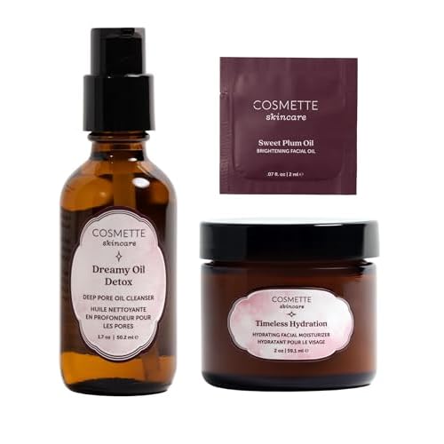 Daily Fine Lines Solution Bundle | Dreamy Oil Detox Cleanser, Timeless Hydration Moisturizer, Sweet Plum Oil Sample Packette