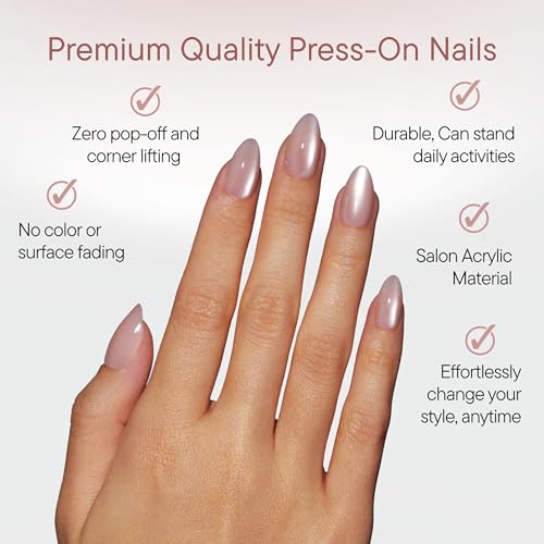 Celebritips Short Almond Press-On Nails | 16 Sizes, 32 Nails Kit