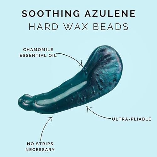 GiGi Hard Wax Beads for Hair Removal, Soothing Azulene Hard Wax Beads, Gentle Formula for Sensitive Skin, No Strips Needed for Full Body & Face Waxing, 32 oz, 1-pack