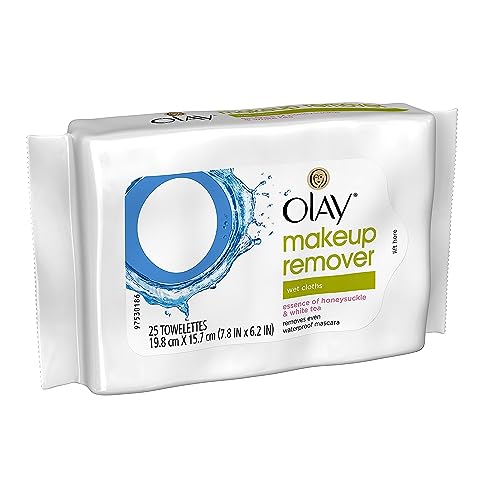 Olay Cleanse Rose Water Makeup Remover Wipes, 25 Count