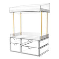 4-Tier Clear Makeup Organizer with 4 Drawers | Bathroom Storage