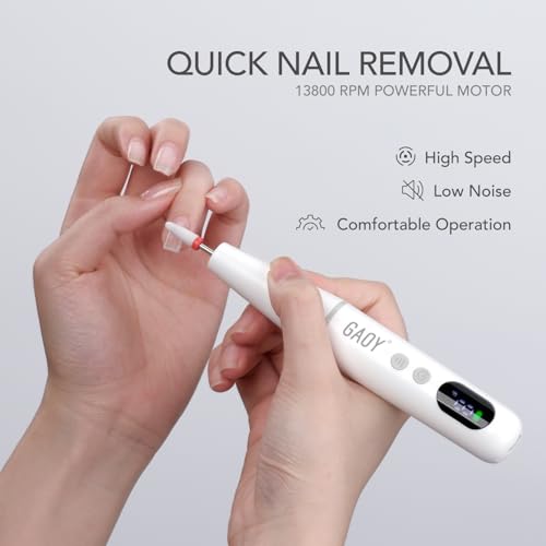 Cordless Nail Drill - Rechargeable Electric Nail File with LED Display for Manicure & Pedicure