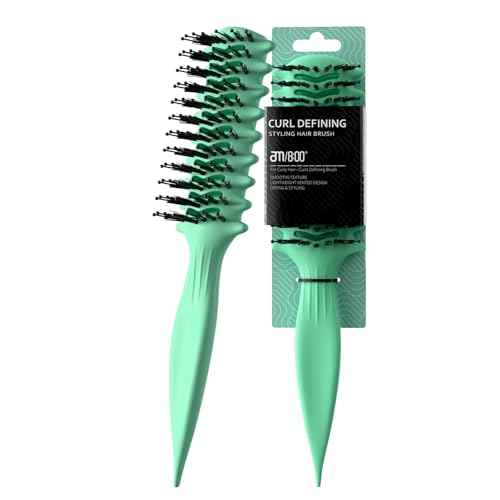 AM8:00 Curl Defining Brush for Shaping & Separating Curly Hair and Adding Volume,Vented Hairbrush for Blow Drying,for Women and Men