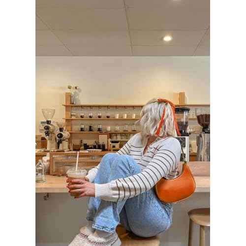 Ayesha Orange Hair Bows Clips Bows with Long Ribbon Orange Bows Barrettes Hair Accessories for Women Girls 4PCS