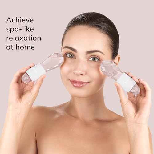 GESKE SmartAppGuided¢â Cool & Warm Duo Eye Massager | 7 in 1 | Time-saving Dual Massager | For Eyes & Face | Battery-free Cooling & Warming | Firms, Relaxes & De-Puffs Skin