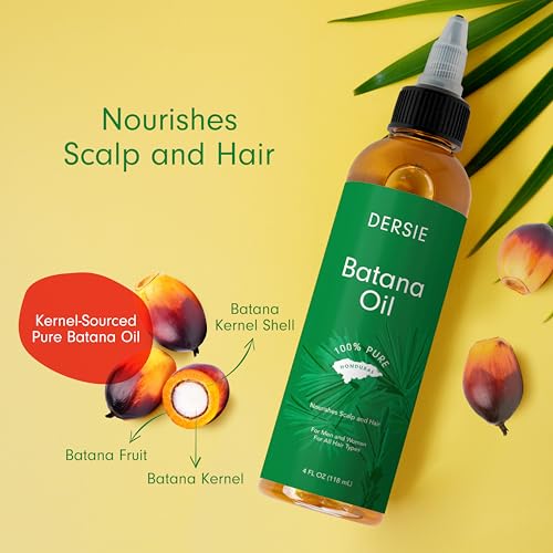 Dersie 100% Pure Batana Oil for Dry Hair - Leave-In & Pre-Wash - 4 fl oz