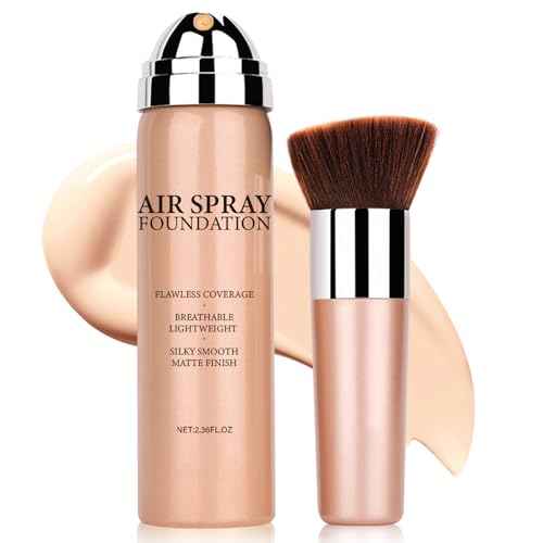 Airbrush Foundation for Mature Skin Airbrush Flawless Setting Spray Long Lasting Full Coverage Foundation Makeup-£¨01 Natural£©