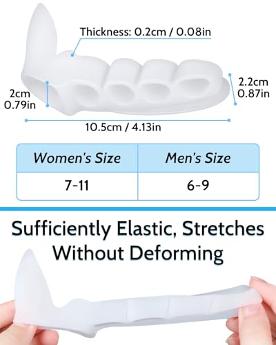 PGRODE Silicone Toe Separators for Bunion Relief & Toe Correction
