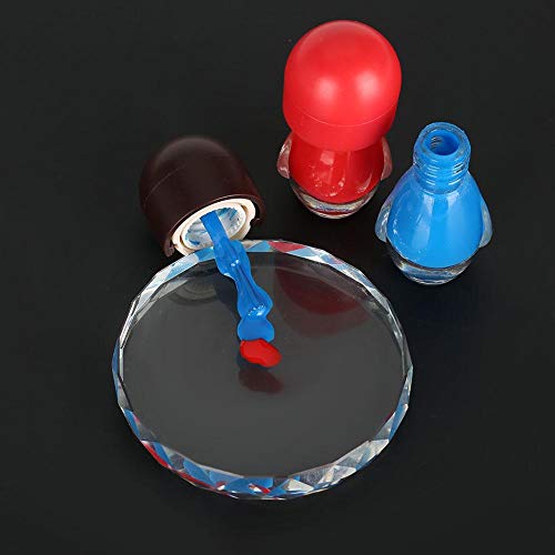 Round Glass Nail Art Palette for Mixing Nail Polish & Gel