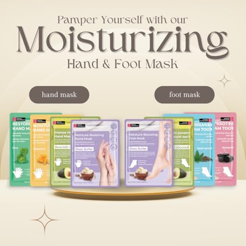 Innerest 24-Pack Moisturizing Hand Mask Gloves for Dry Hands - Shea Butter