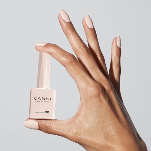CANNI Nude Pink Gel Nail Polish - Light Color, 1PC, Long-Lasting UV/LED Soak-Off Manicure, Variation 9172-Nude Sand