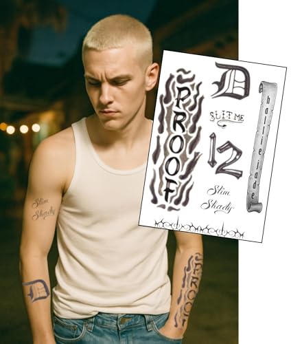 90s Rap Icon Temporary Tattoo Sheet – A4 Pack