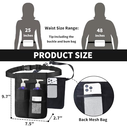 Massage Bottle Holster Belt - 5 Pocket Adjustable Massage Oil Bag