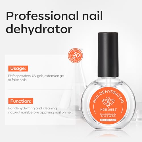 Modelones Professional Nail Prep Dehydrator (30ml) for Gel & Acrylics