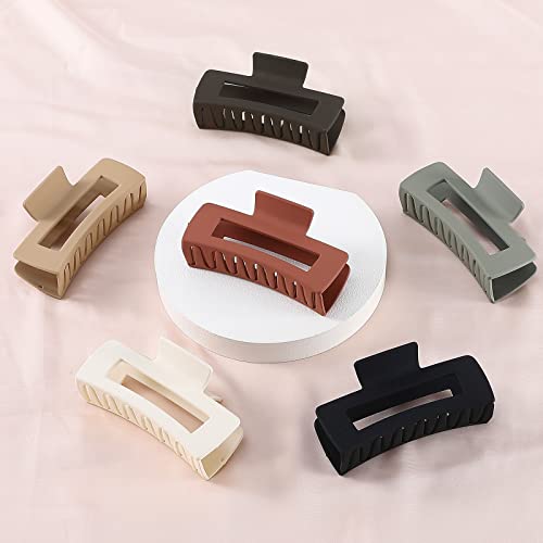 Large 4 Inch Hair Claw Clips 6 Pack - Thick Hair