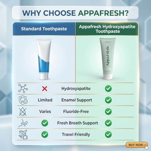 Hydroxyapatite Fluoride-Free Toothpaste for Enamel Repair & Sensitive Teeth – Appafresh 4oz