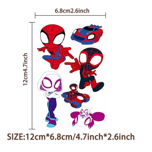 Spider Temporary Tattoos, 10 Sheets Removable Cartoon Stickers