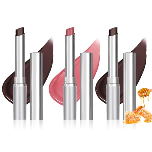 Moisturizing Tinted Lipstick Set, 3PCS Sheer Universal Flattering Tinted Lip Balm, All-Day Hydrating & Nourishing, Lightweight, Cruelty-Free for All Skin Tones