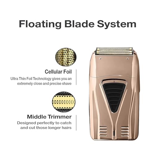 Pro Shaver Replacement Foil and Cutters compatible with andis 17220/17230 shaver ProFoil Lithium replacement Gold,4 pcs