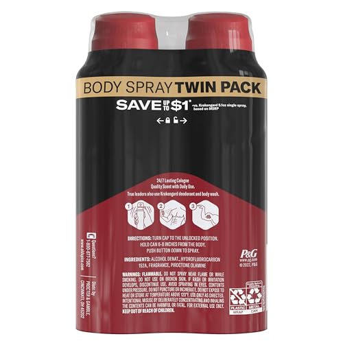 Old Spice Krakengard Aluminum Free Body Spray for Men 5.1 Oz (4-Pack)